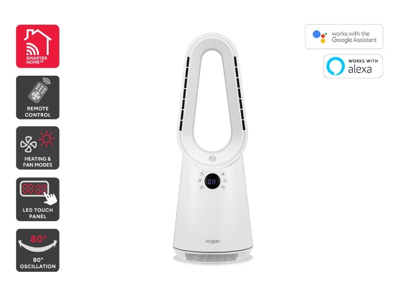 KOGAN SmarterHome Bladeless Fan and Heater.