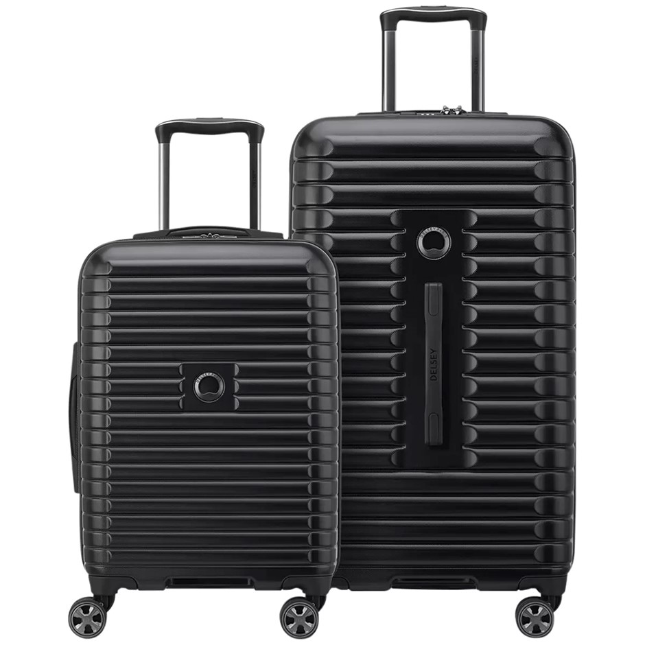 DELSEY Paris 2-Piece Luggage Set, Black, Large: 73cm, Small: 55cm. NB: Has