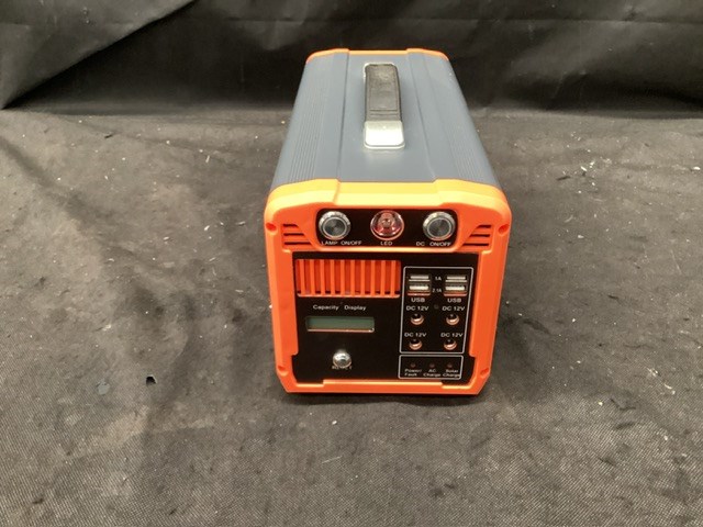 <p>Orange/Grey Portable Power Station </p>