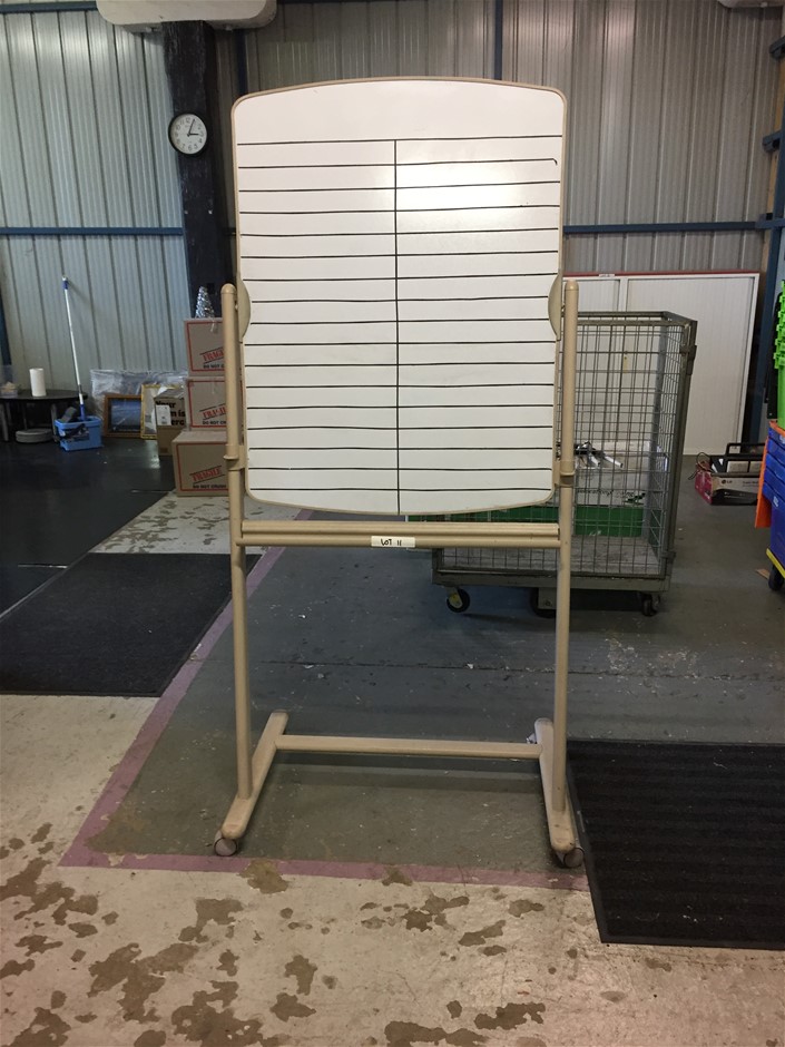 Mobile Flip Whiteboard on 4 Wheels