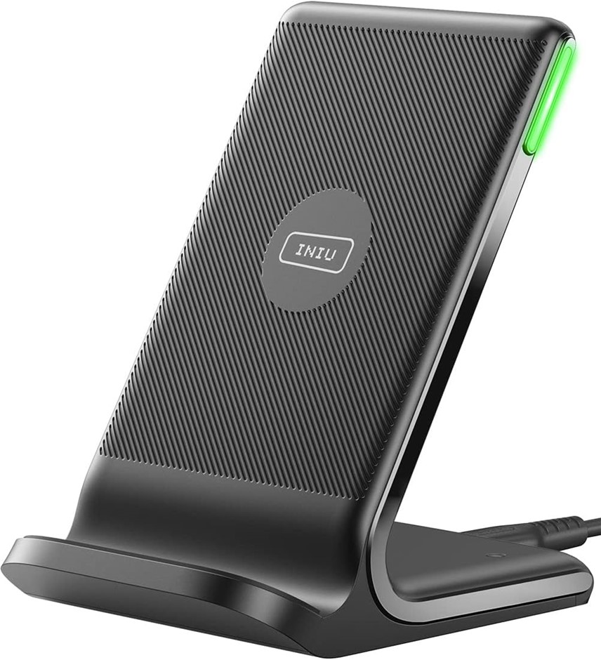 INIU Wireless Charger, 15W Qi Fast Charging Station. NB: Used, Not in box.