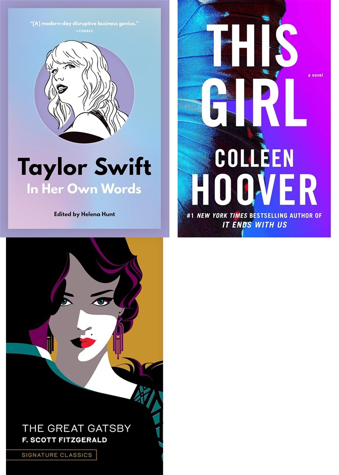 3 x BOOKS: This Girl Vol 3. by Colleen Hoover, TAYLOR SWIFT: In Her Own Wor