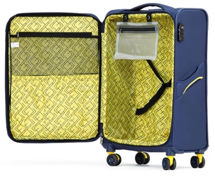 TOSCA Flight Softside Luggage Navy/Yellow, Small, 53cm Model TCA787-3. NB: