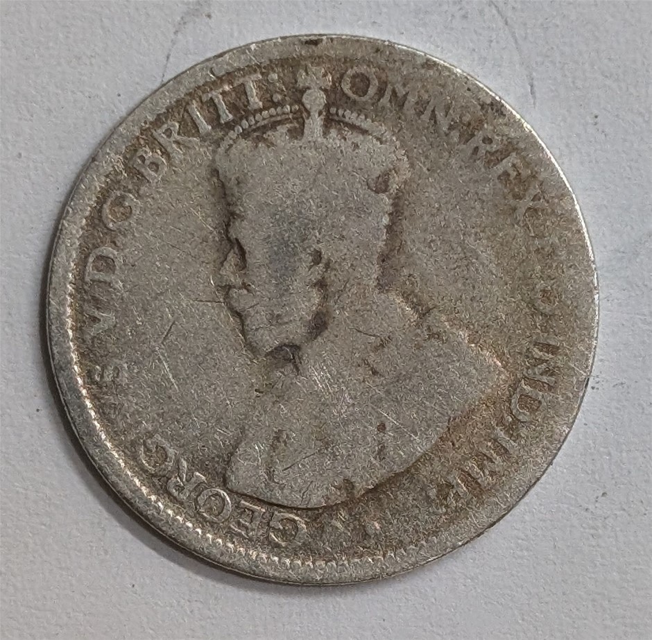 1925 AUSTRALIA Silver Six Pence 6P Coin