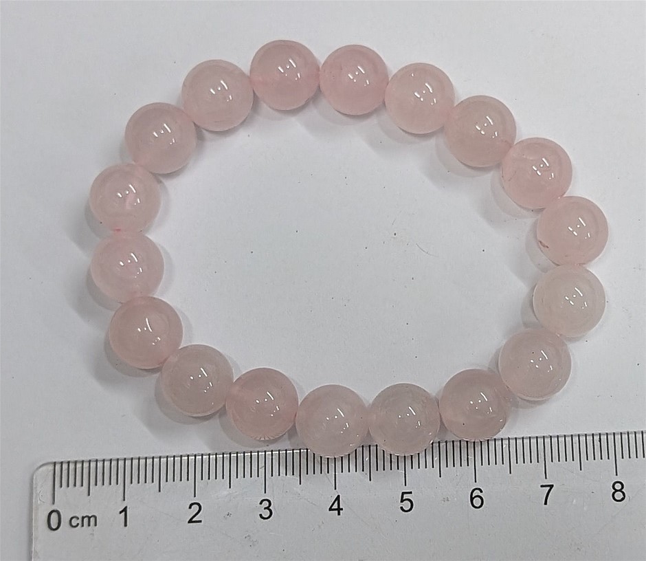 ROSE QUARTZ Crystal of Love Gemstone Bead Bracelet