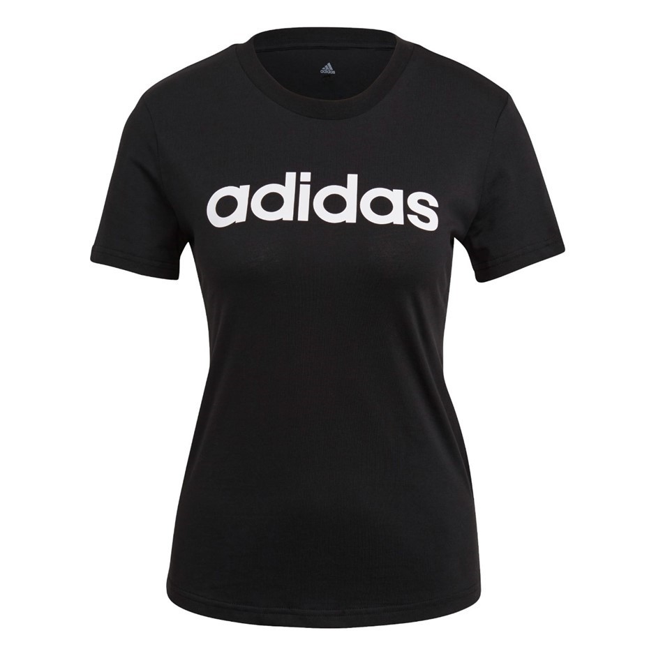 2 x ADIDAS Women's LIN Tee, Size S, 100% Cotton, Black/White, GL0769. Buye