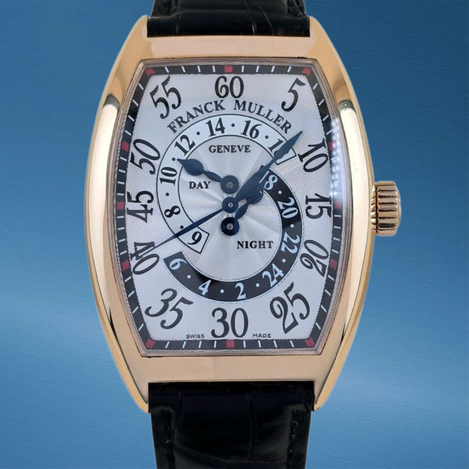 Franck Muller Curvex Day Night Retrograde 18K Rose Gold BxP