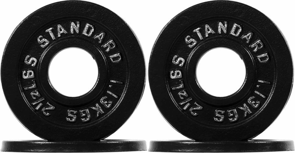 2 x BALANCEFROM Cast Iron Weight Plates 2-Inch Center, 1.1kg, Pair