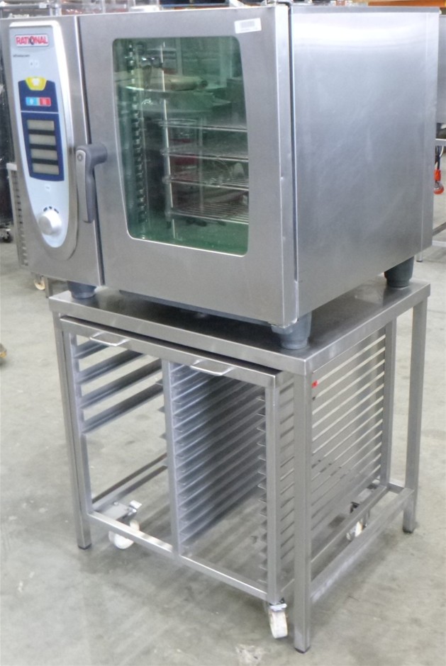 Rational Self Cooking Centre Combi Oven with Stand & Mobile Tray Rack