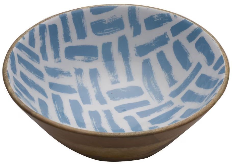 MIKASA Enameled Mango Wood Serving Bowl.