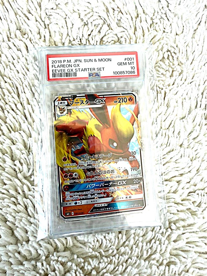 Flareon GX 001/038 JPN PSA 10 Gem Mint – Japanese Pokémon Card
