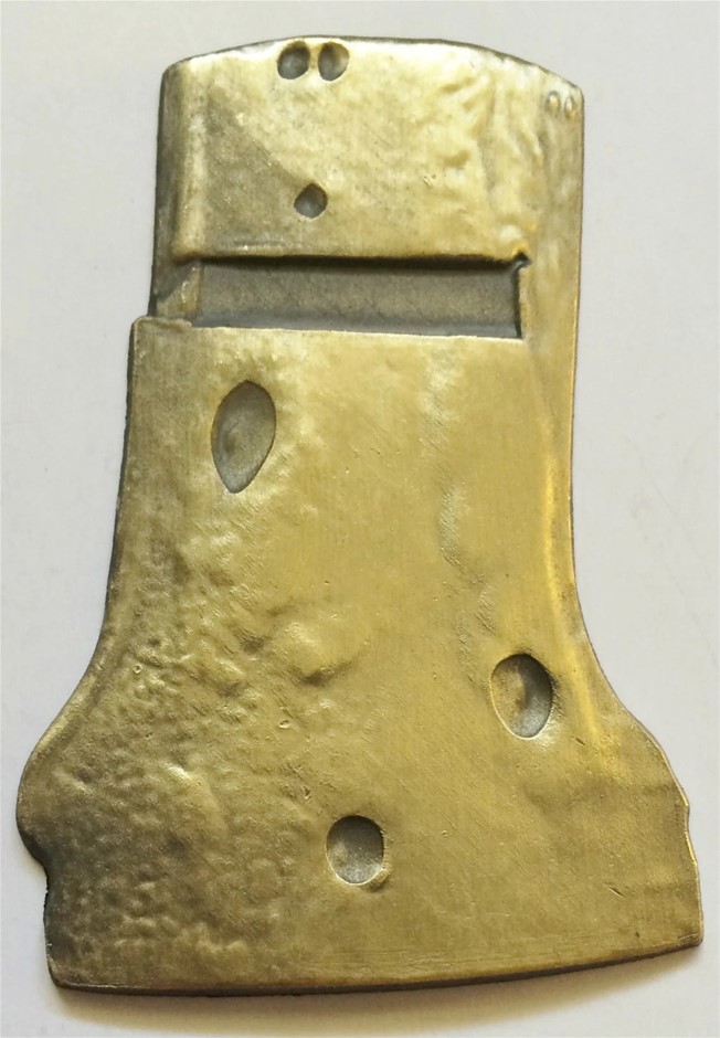 Rare 2016 "Ned Kelly" Helmet Ingot, 999 24k Antique Gold Plated