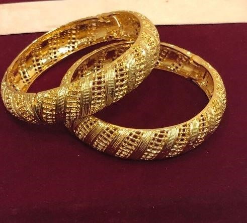 3pcs x 22KGold-filled/Italy Yellow Gold Filled Bangles with stamp-60mm