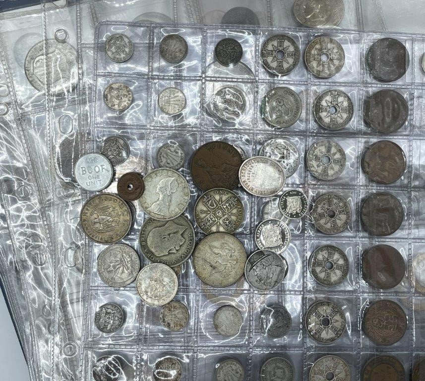 Approx 433 x Asstd World coins incl. Silver, pre/post 1900s