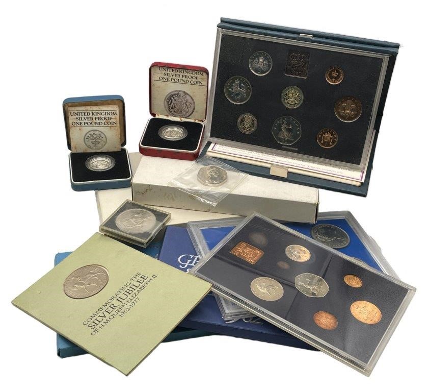 Approx. 12 x Great Britain and UK Proof Sets and Coins