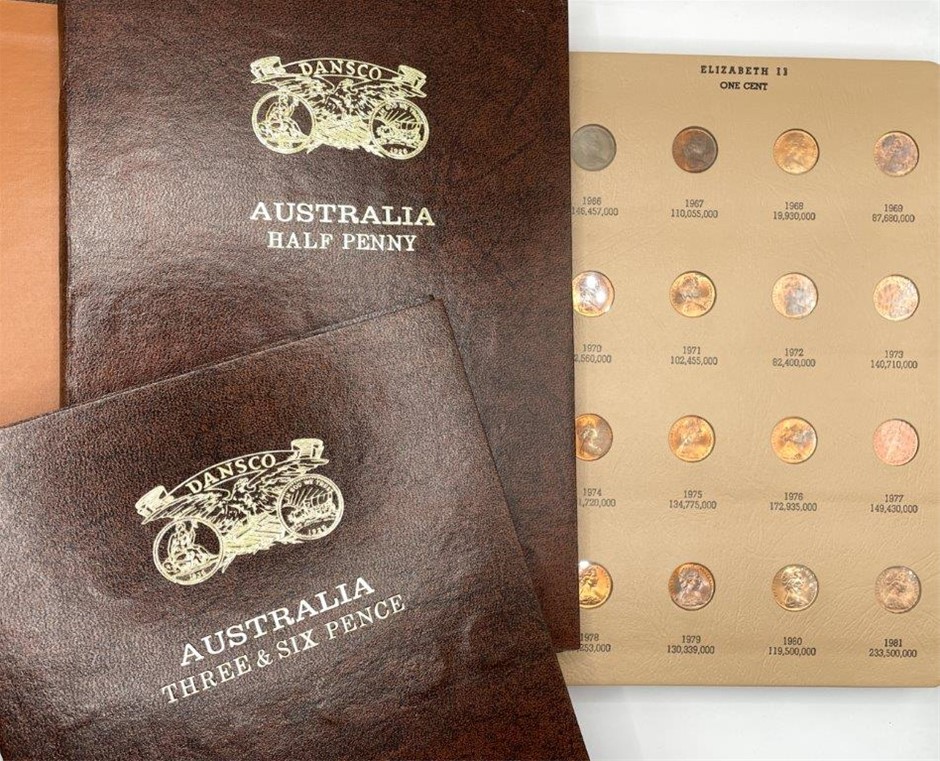 Approx 218 x AU Decimal & Pre-Decimal Coins in Three Albums, c.1911-91