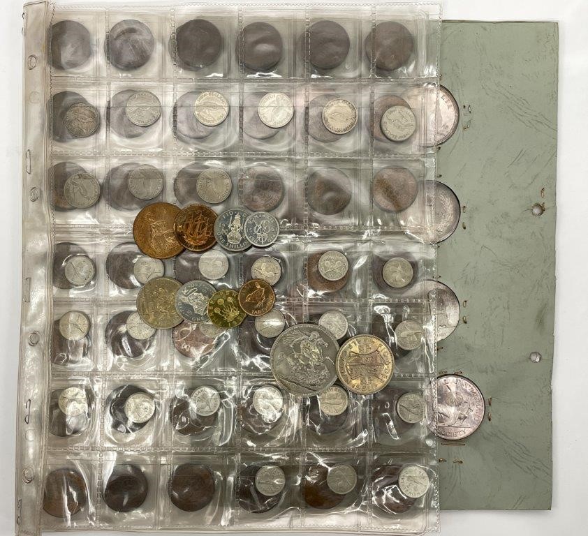 Approx.. 105 x Asstd NZ & GB Pre-Decimal Coins & Commemorative Medals