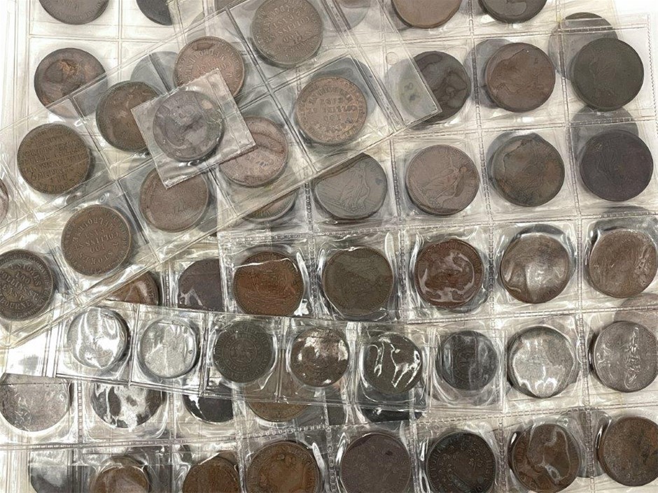 Approx.126 x Asstd AU Penny Tokens. c.1855-62