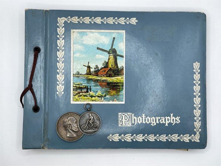 3 x Asstd German Medals & An Album With 25 Hand Written Naval Signals