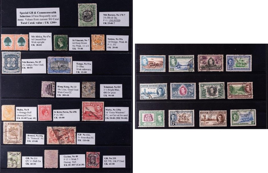Approx 19 x Asstd Great Britain & Commonwealth Postage Stamps