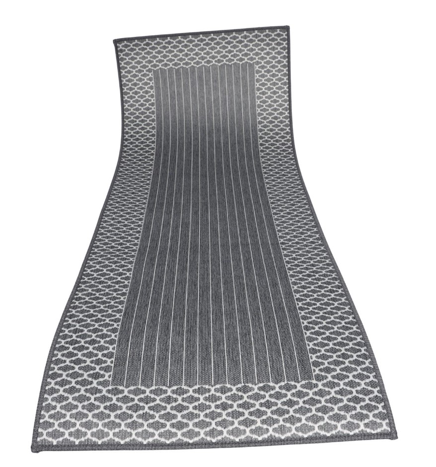 TOWN&COUTNRY LIVING Kitchen Runner Floor Mat (50 x 139 cm), Grey & Blue.