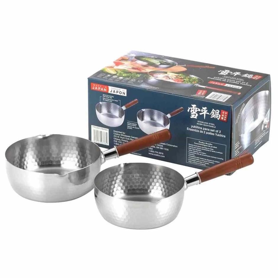 YOSHIKAWA Yukihira Pans Pots Set of 2-Piece. NB: Has been used.