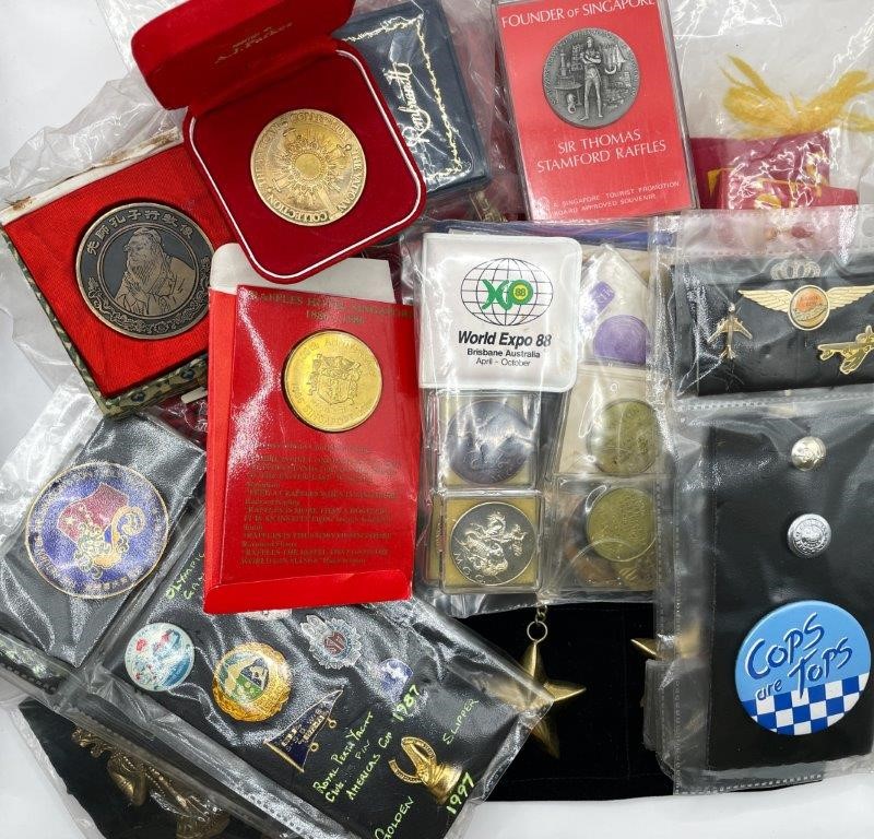 Collection of Historical Medals, Badges & Award Prizes