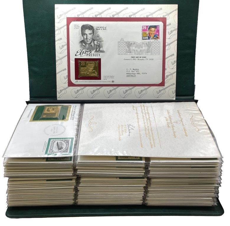 Approx. 101 x Golden Replicas of Rare Stamps Of The World 1986