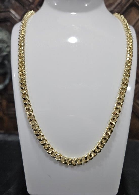 18k Italy Stamped Solid Yellow Gold Filled Chain-Quality Guarantee-60cm