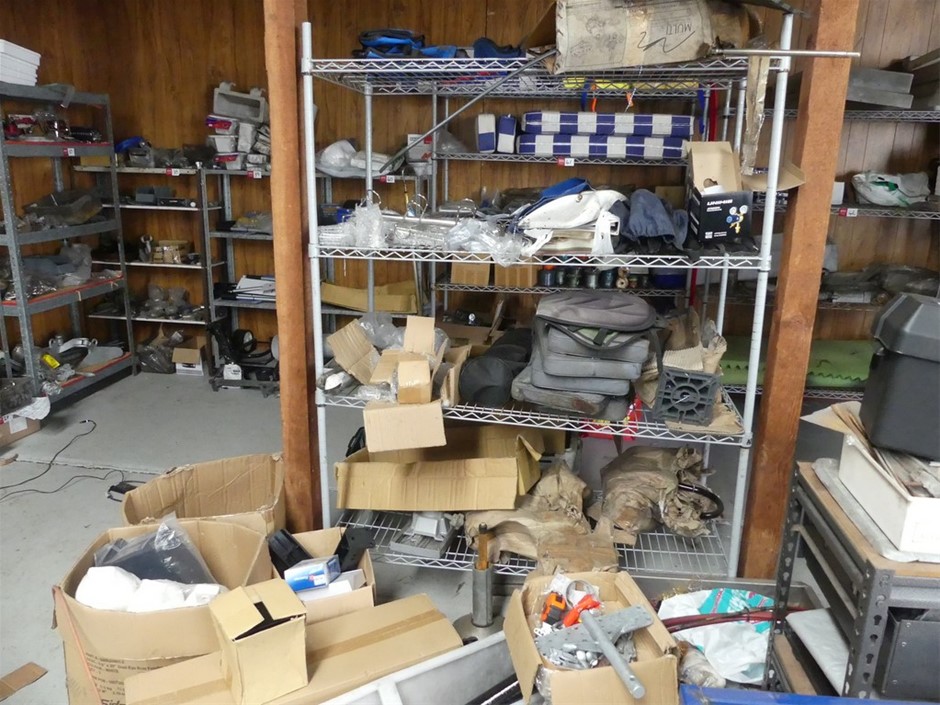 Boat Fittings (Unused) And Shelving Unit