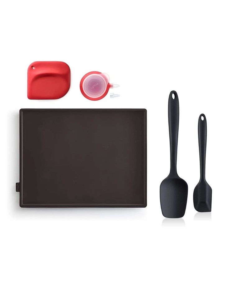 KITCHEN BUNDLE: Lekue 3000006SURM017 Jelly Roll Pan Set, Brown + KAPASKI 2