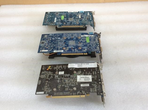 MSI GEFORCE GT 240&GIGABYTE GEFORCE 9800 GRAPHICS CARD (Lot of 3)