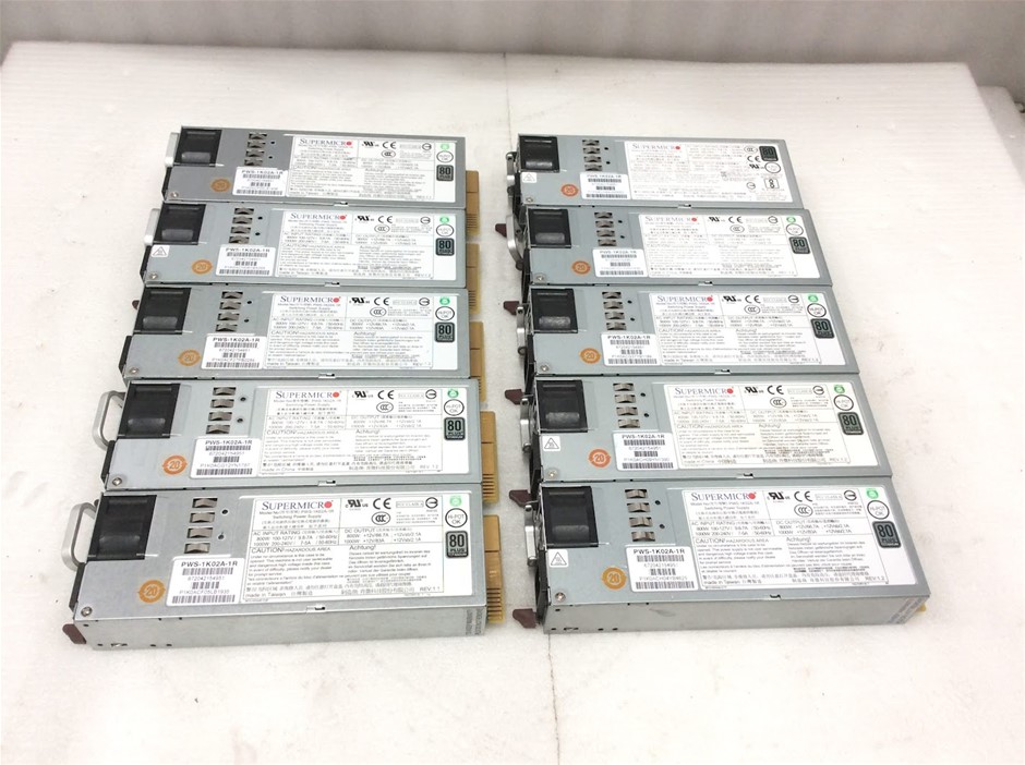 SUPERMICRO PWS-1K02A-1R Switching Power Supply (Lot of 10)