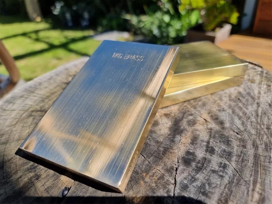 1Kg Brass Ingot - 1000G Pure Brass Bar - Brass Bullion  Great White Bullion