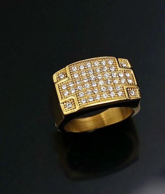 Italy 925 Silver Hip Hop Men's Ring (Stamps)-10 US