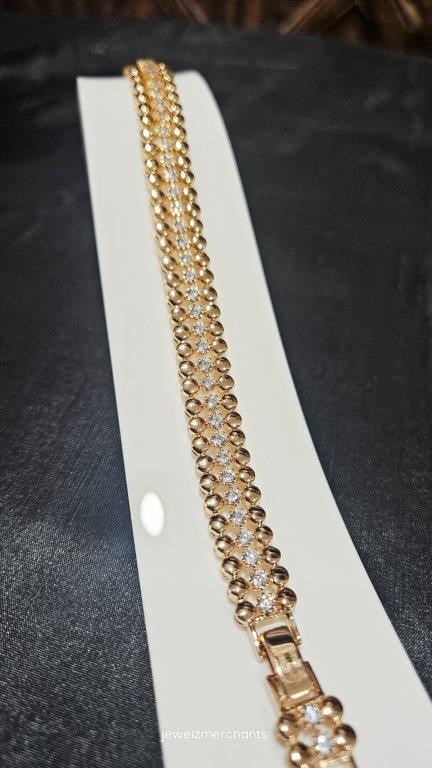 18KGoldFilled /Italy Stamped Cuban Bracelet -20cm