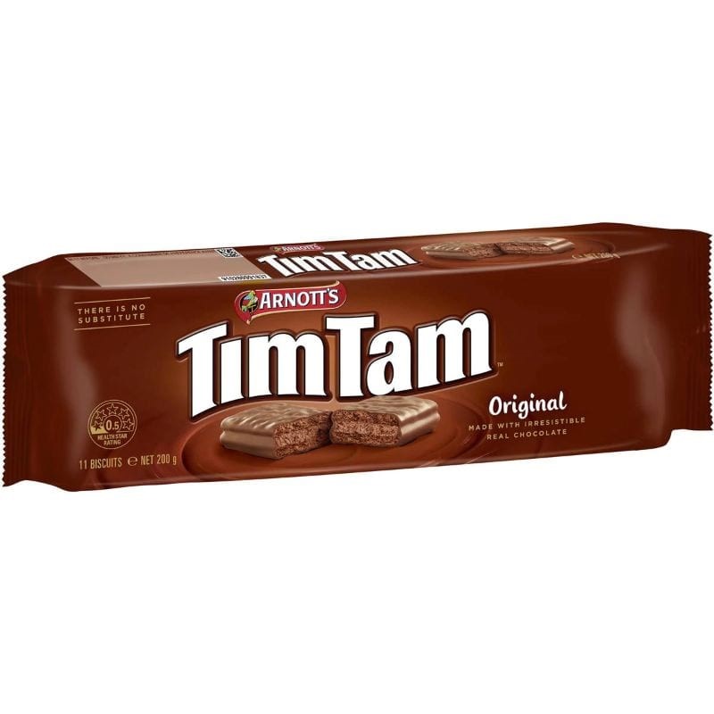 16 x ARNOTT'S Tim Tam 200g. NB: Damaged/squished Packets, Some Biscuits May