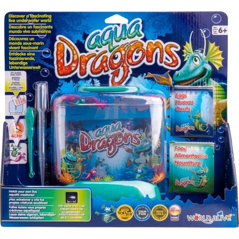 3 X WORLD ALIVE Aqua Dragons Deep Sea Habitat Aquarium, Ages 6+.
