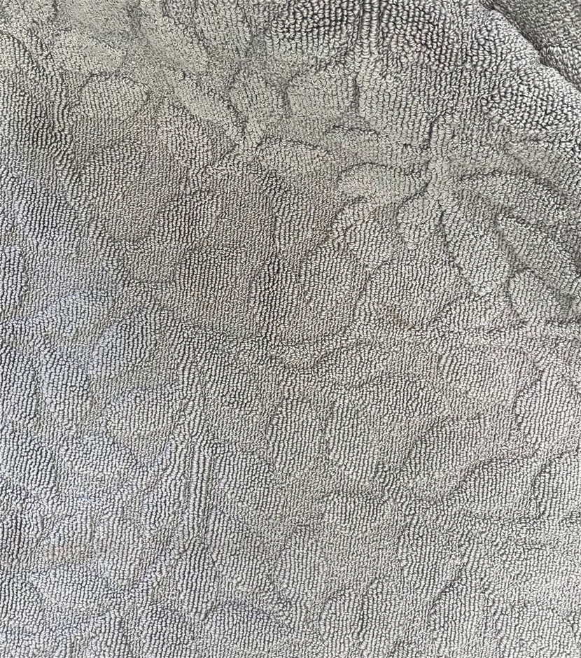 RUG & CO Leaf Pattern Area Rug, Light Grey, 230cm x 150cm NB: Well Used.  <