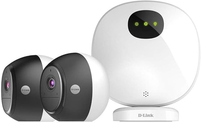 D-Link DCS-2802KT Indoor/Outdoor Wire-Free Camera Kit. NB: Used, Wifi Hub H