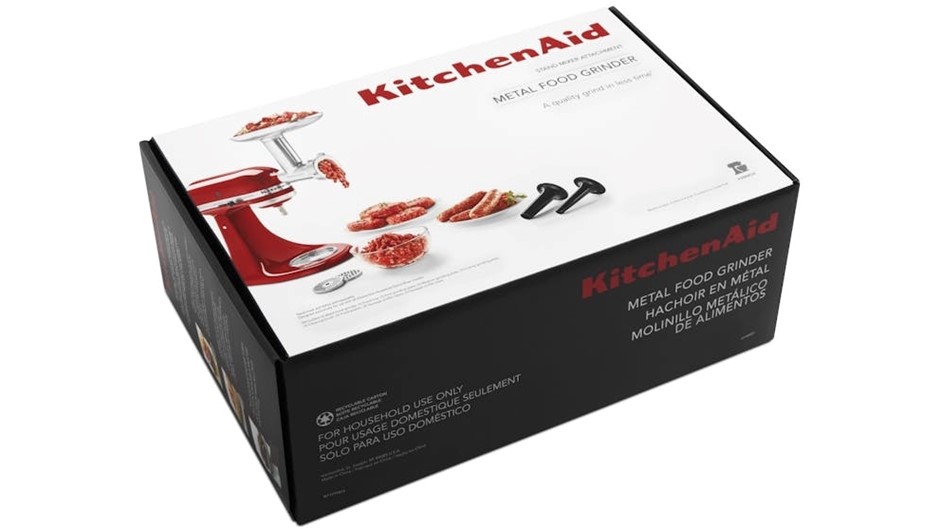 KITCHENAID Metal Food Grinder Attachment. NB: Dusty Packaging