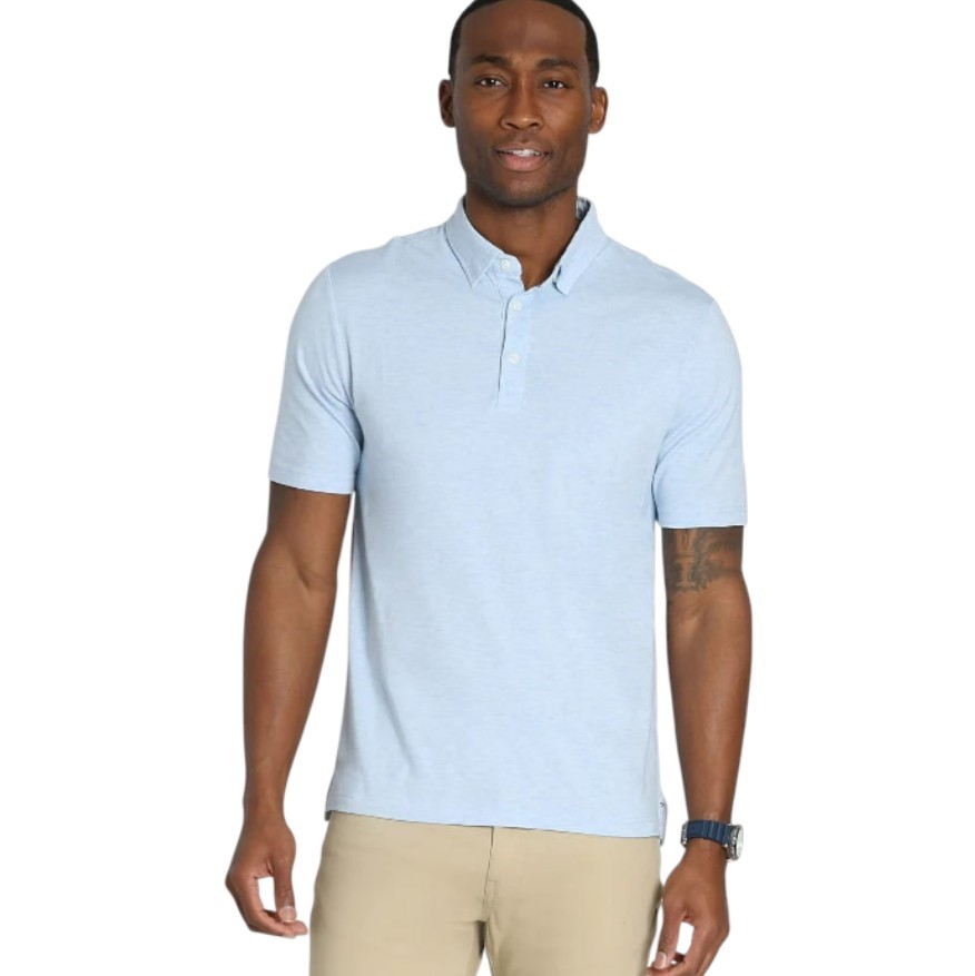 2 x JACHS Men's Polo, Size XL, 58% Pima Cotton/38% Modal, Light Blue. Buye