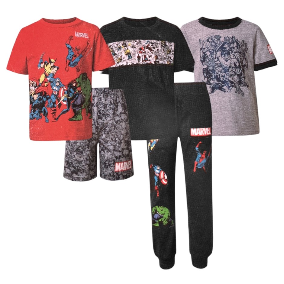 5pc MARVEL Kids' Set, Size 5, Marvel (Red/Grey). Buyers Note - Discount Fr