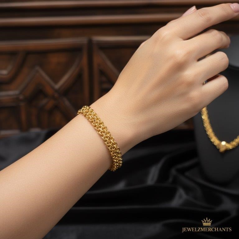 22K/Italy Solid Gold Filled  Bracelet -(stamped 22K/Italy)-Warranty Quality