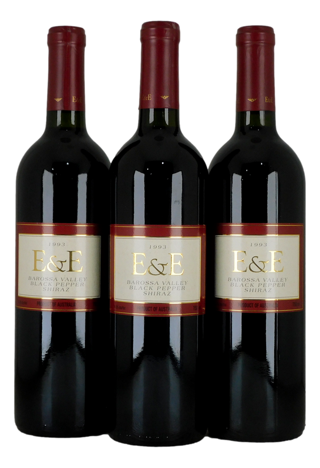 Barossa Valley Estate E & E Black Pepper Shiraz 1993 (3x 750mL), SA.