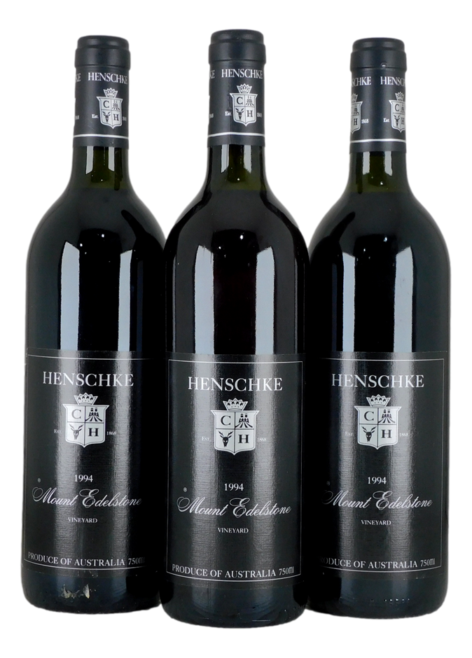 Henschke Mt Edelstone Shiraz 1994 (3x 750mL), SA.