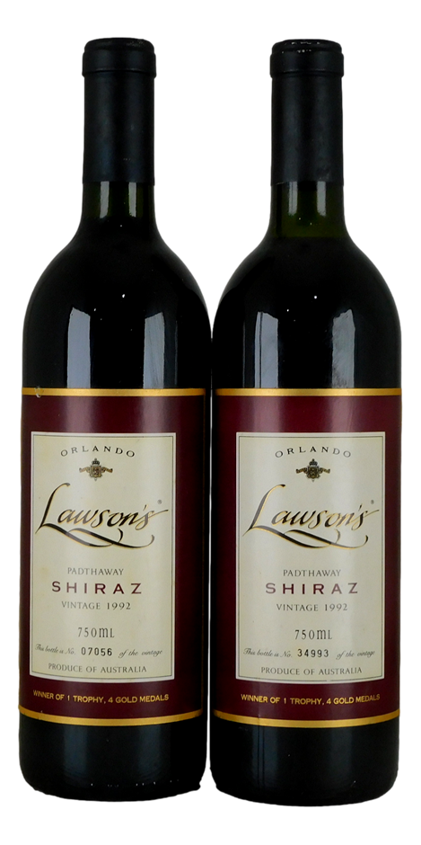 Orlando Lawson Shiraz 1992 (2x 750mL), SA.