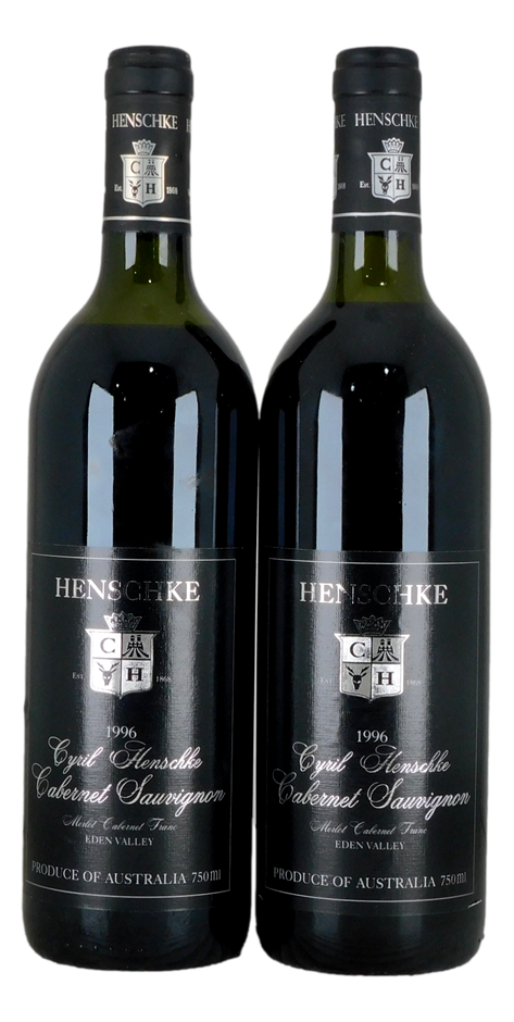 Henschke Cyril Cabernet Sauvignon 1996 (2x 750mL), Eden Valley.