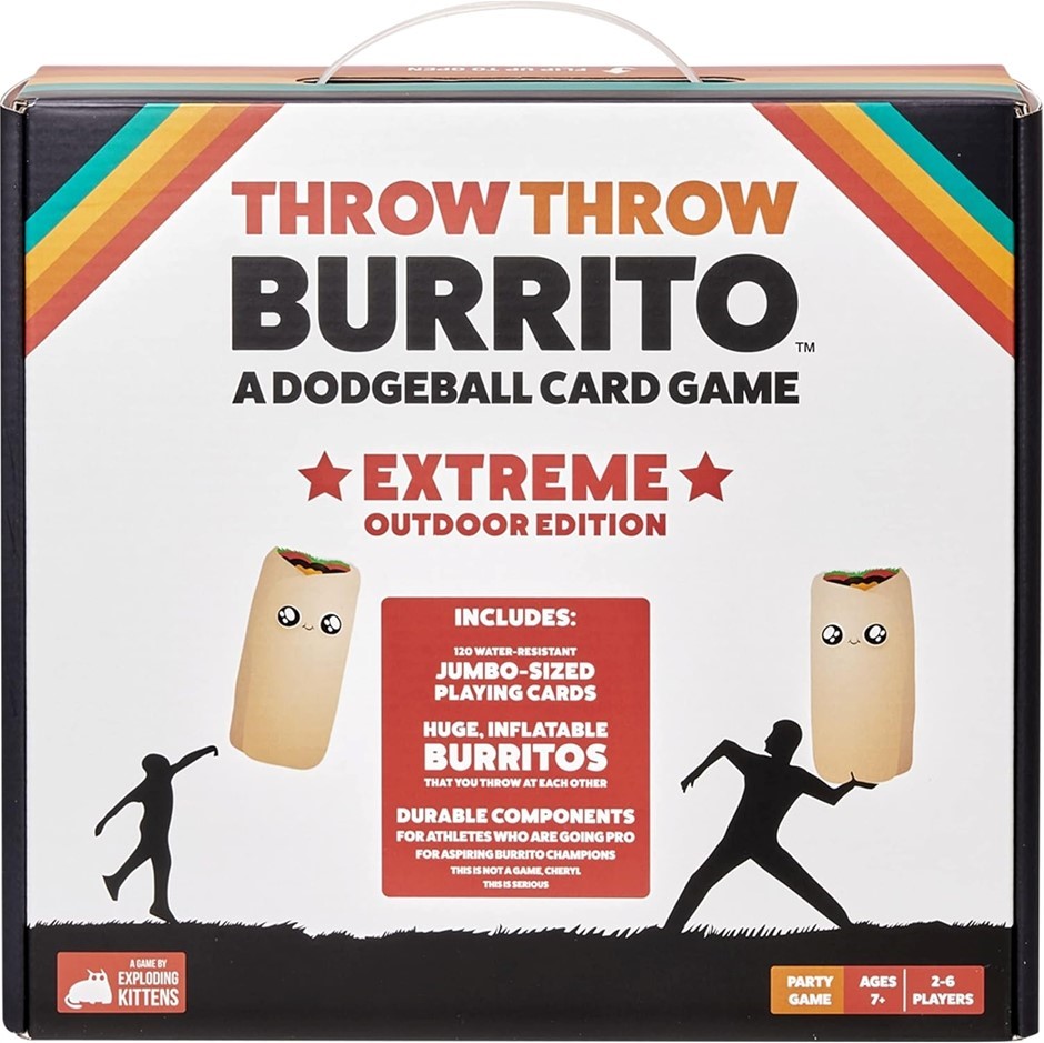 Exploding Kittens Throw Burrito Extreme Outdoor Edition - Card Games for Ad