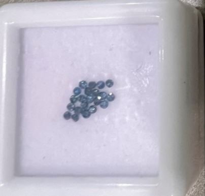 0.20 Carat Blue diamond various HPHT